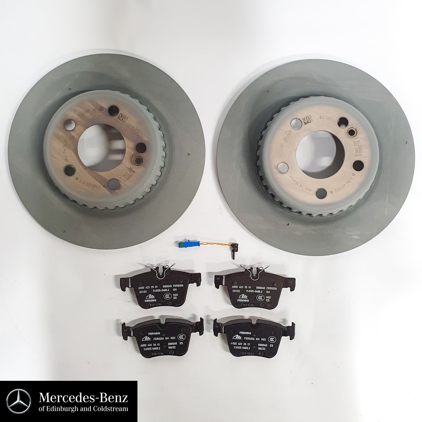 Genuine Mercedes-Benz Brake Discs, Pads & Wear Sensor REAR C Class 205