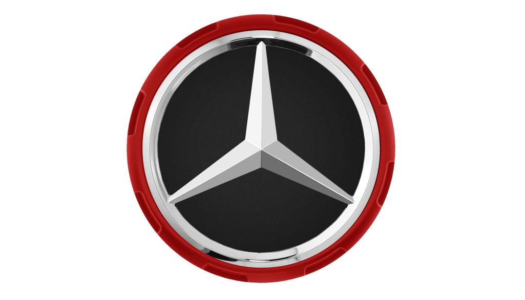 Genuine Mercedes-Benz Wheel Trim Cover - AMG Hub Cap, Red