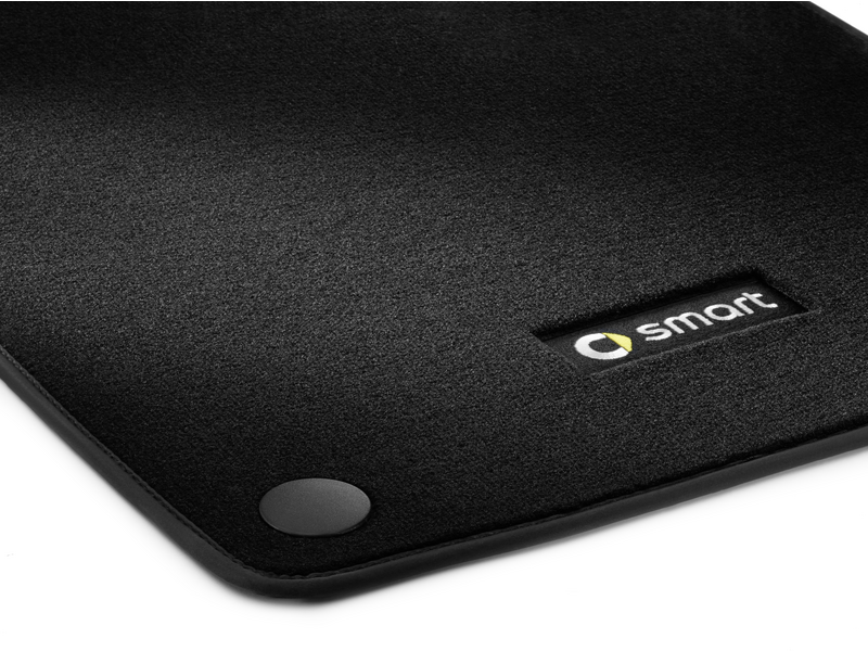 Genuine Smart 453 Black Velour Floor Mats