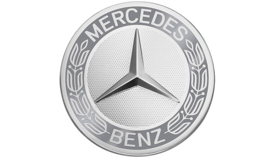 Genuine Mercedes-Benz Wheel Trim Cover - Hub Cap Star With Laurel Wreath, Classic Design - Grey