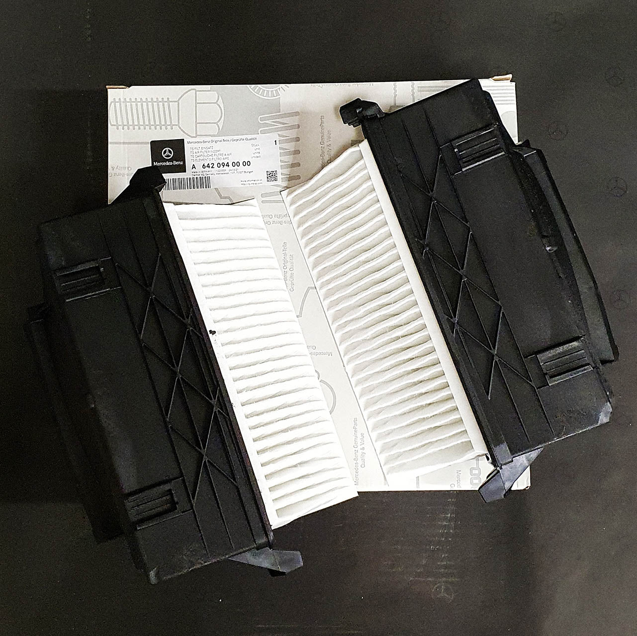 Genuine Mercedes-Benz Air Filter 2-Piece - Left/Right - OM642 Engine Newer Models