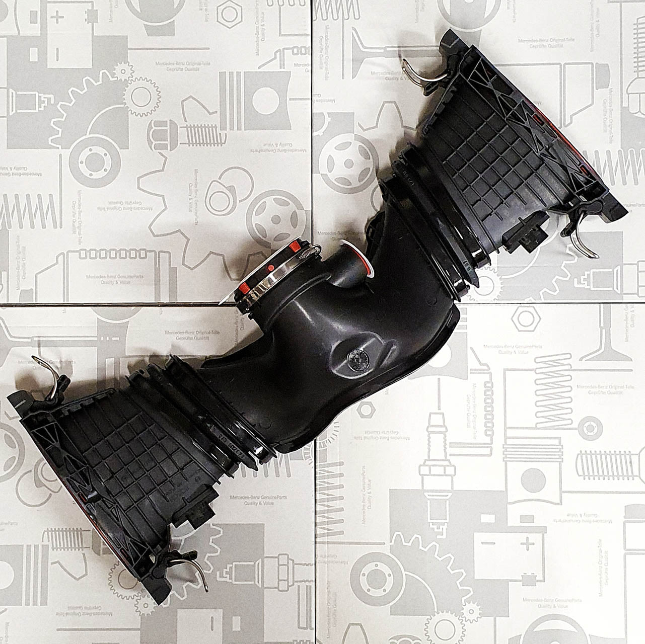 Genuine Mercedes-Benz Air Mass Sensor Clean Air Line OM642 Diesel Engine