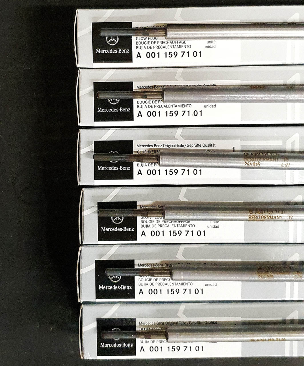 Genuine Mercedes-Benz OM642 V6 Diesel Glow Plugs - Set Of 6