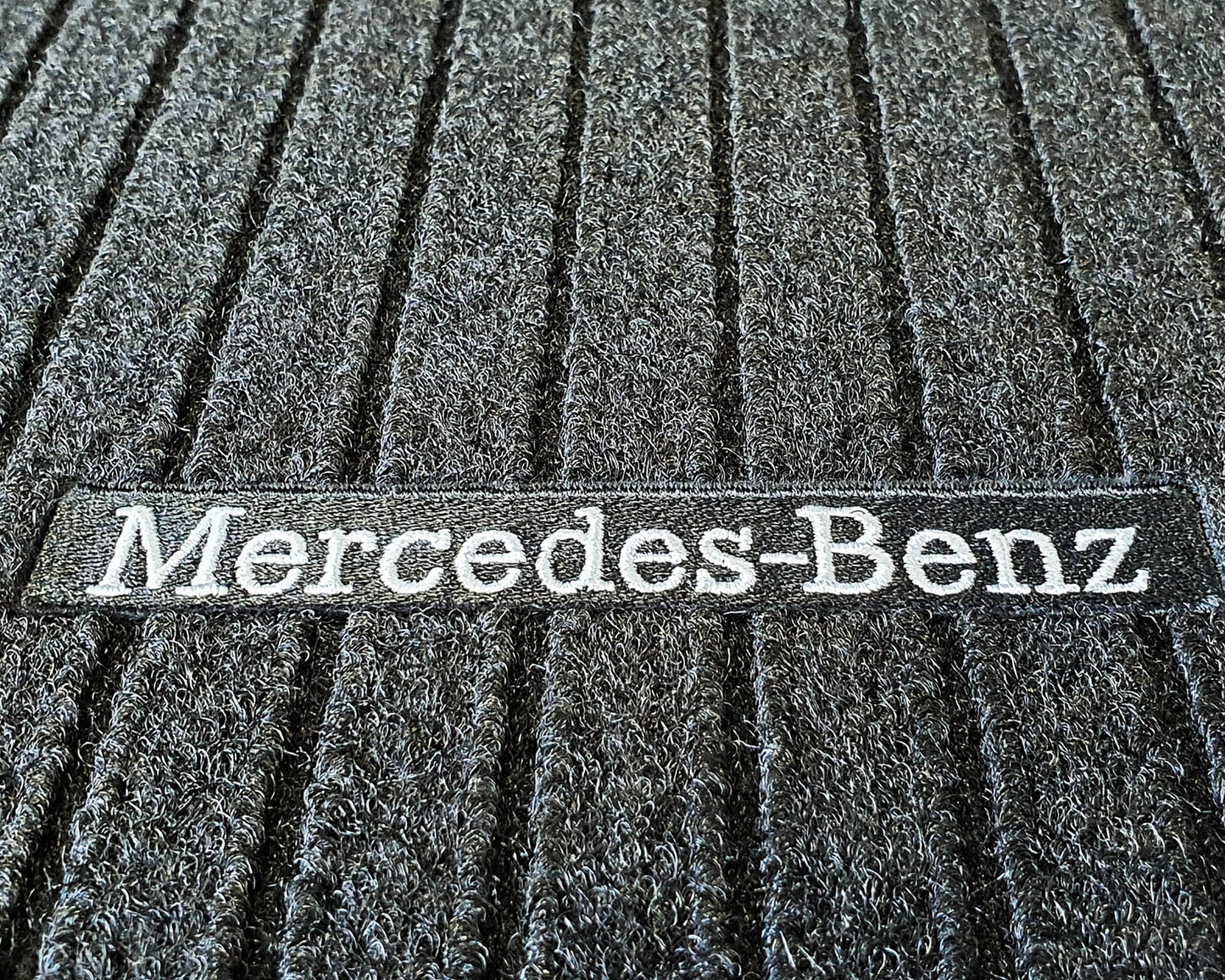 Genuine Mercedes-Benz Black Ribbed Carpet Mats - 2-Piece Front Only EQV, V-Class Vito