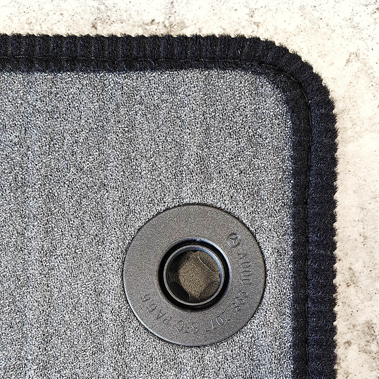 Genuine Mercedes-Benz Black Ribbed Carpet Mats - 2-Piece Front Only EQV, V-Class Vito