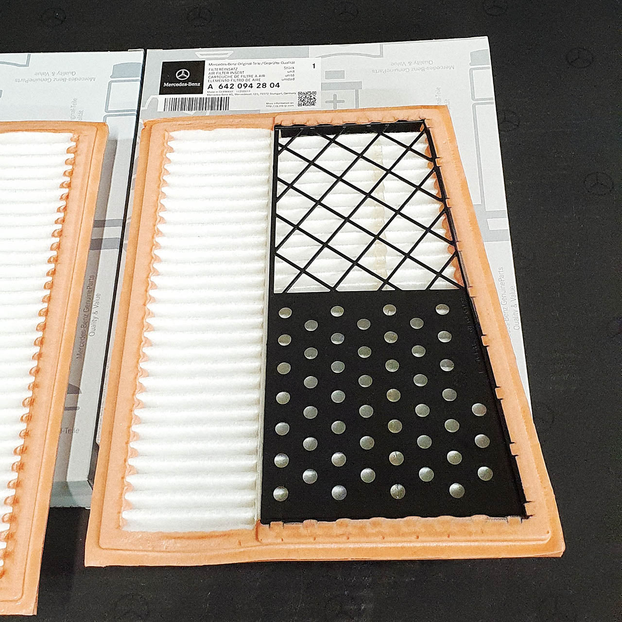 Genuine Mercedes-Benz Air Filter 2-Piece - Left/Right - OM642 Engine