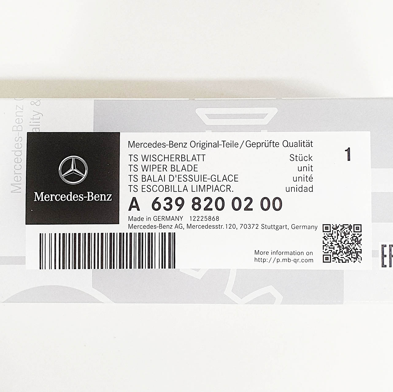 Genuine Mercedes-Benz Vito, Viano Front Wiper Blades For 447 Models