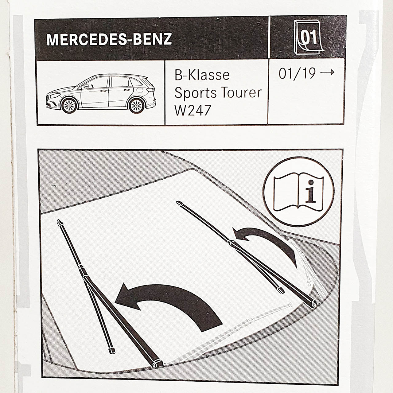 Genuine Mercedes-Benz A Class B Class Front Wiper Blades For 247 Models