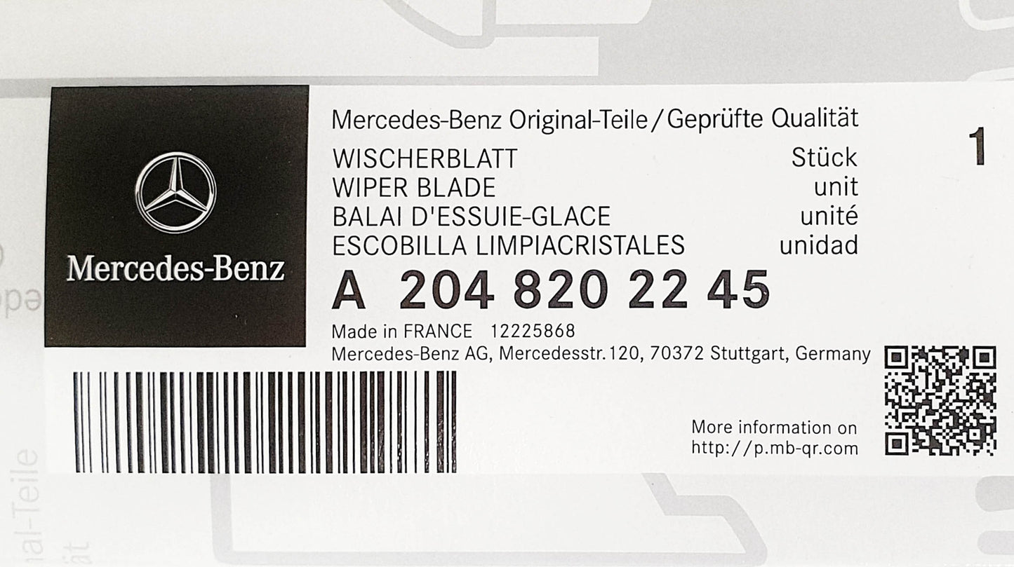 Genuine Mercedes-Benz C Class Rear Wiper Blade 204 Models