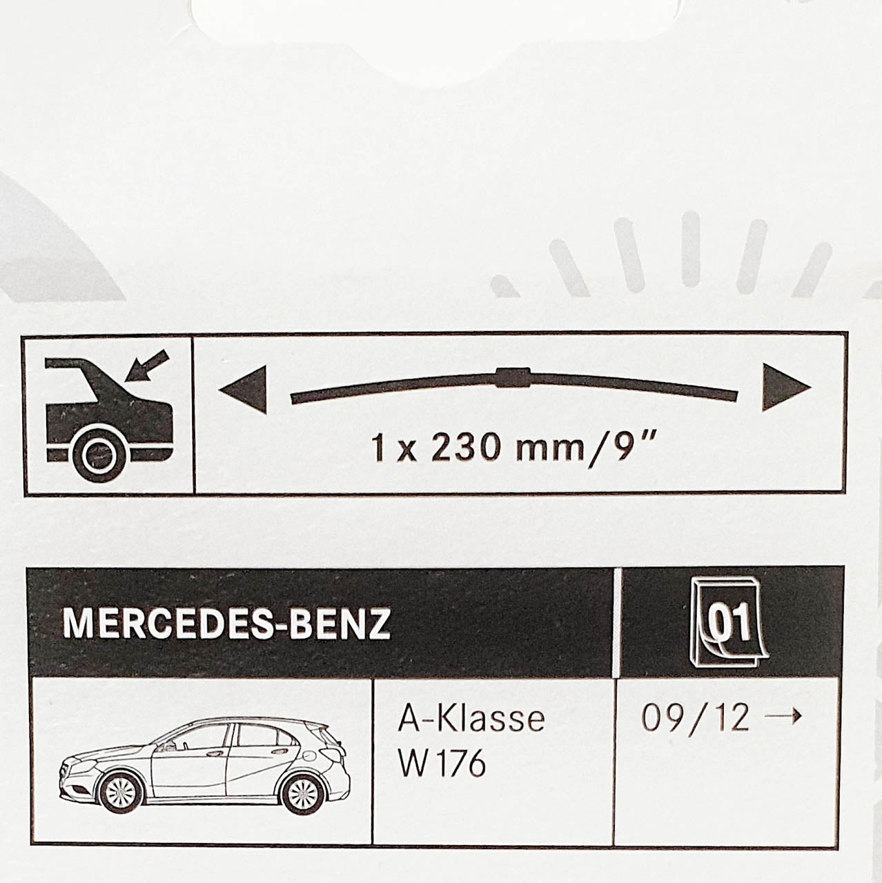 Genuine Mercedes-Benz A Class Rear Wiper Blade 176 models