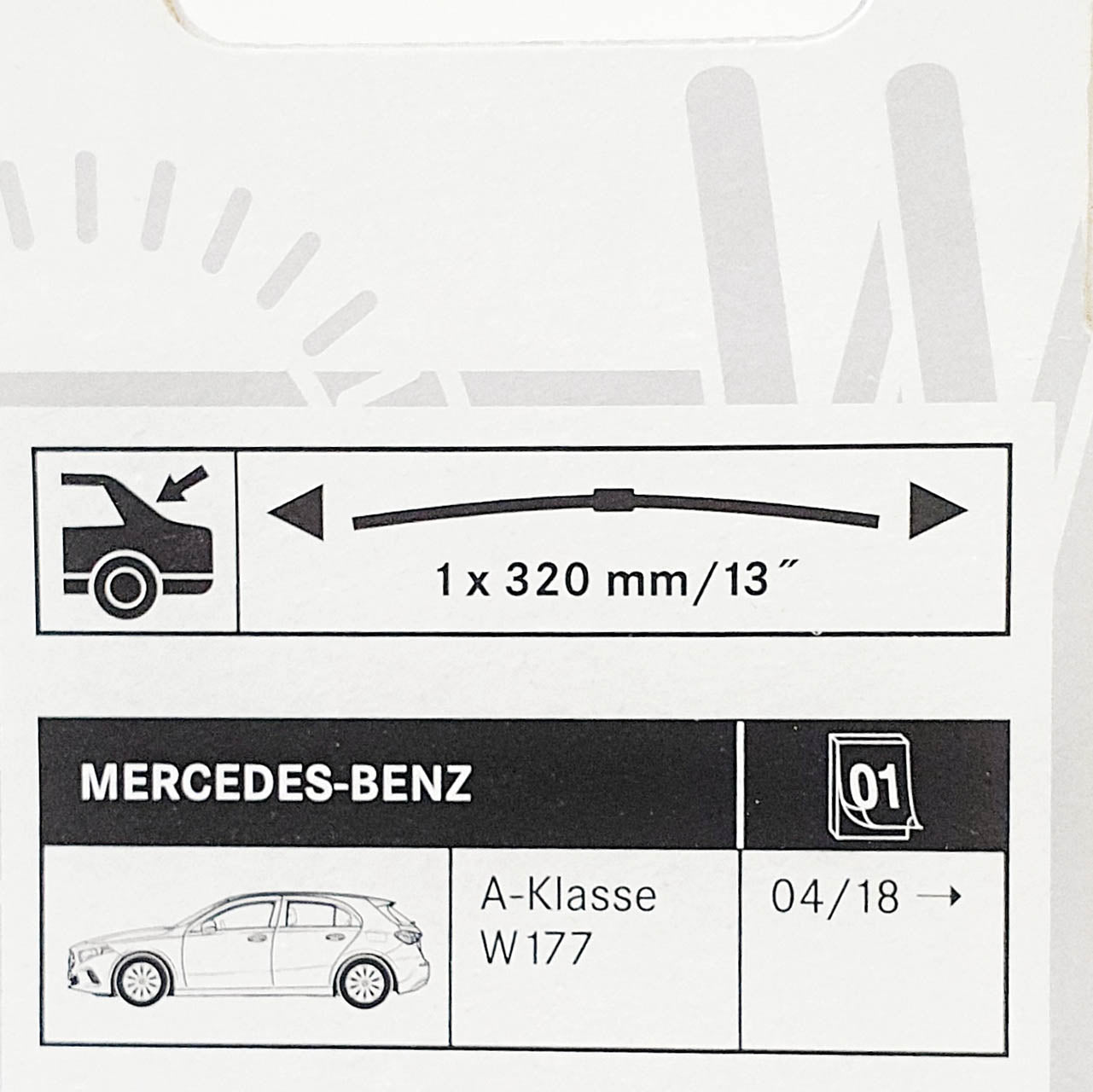 Genuine Mercedes-Benz A Class Rear Wiper Blade 177 models