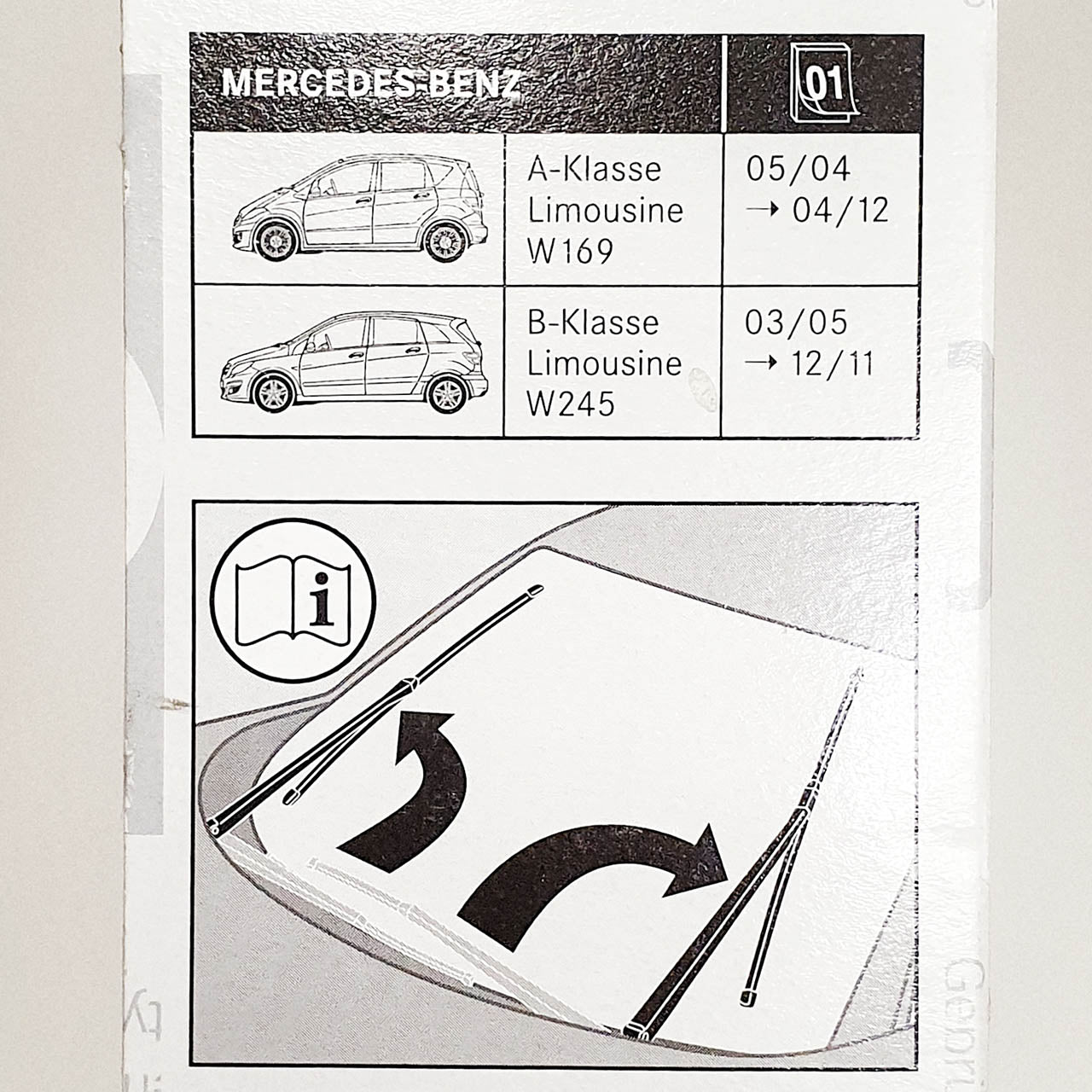Genuine Mercedes-Benz A Class B Class Front Wiper Blades