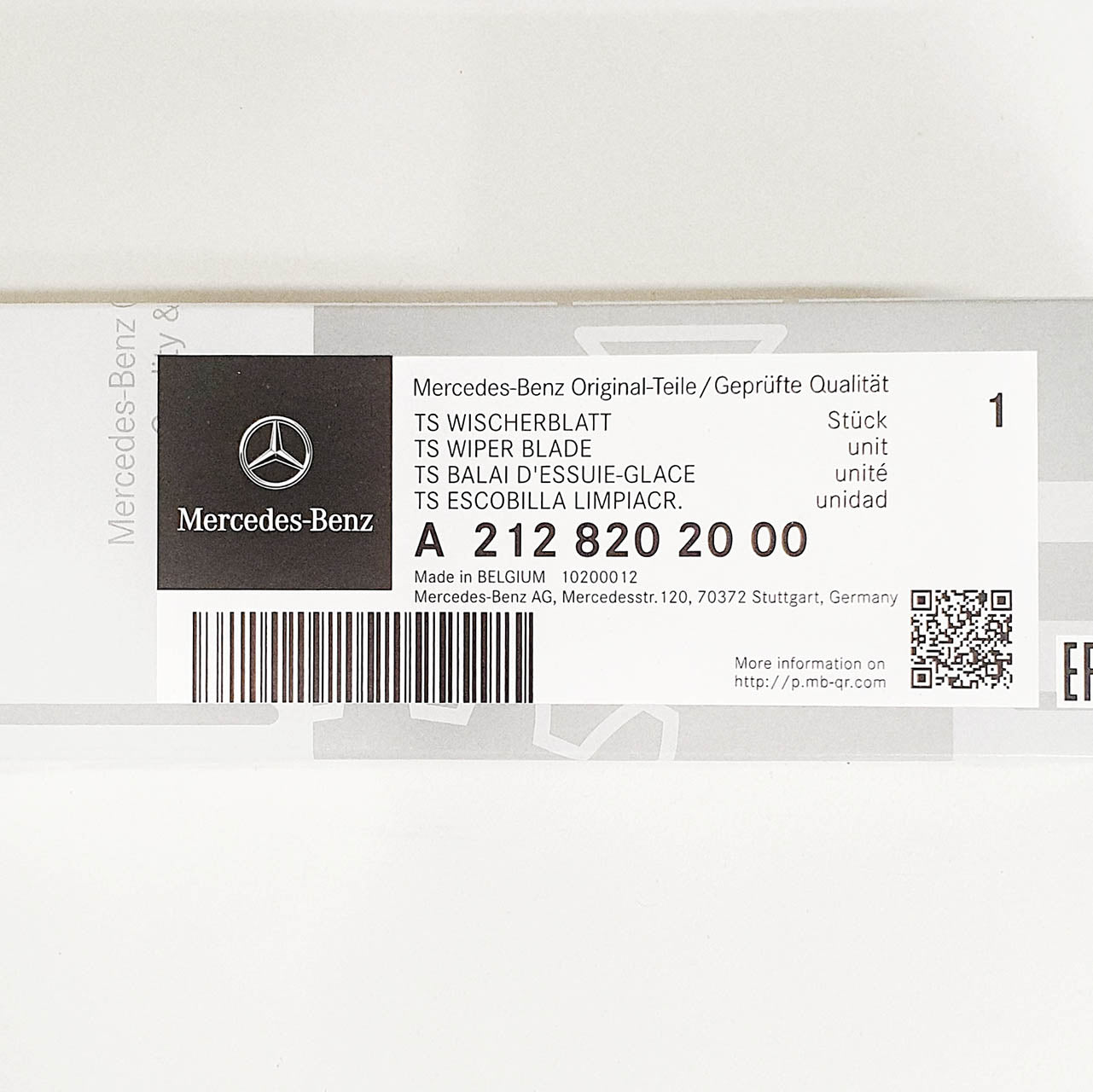 Genuine Mercedes-Benz E Class Front Wiper Blades W212 Models