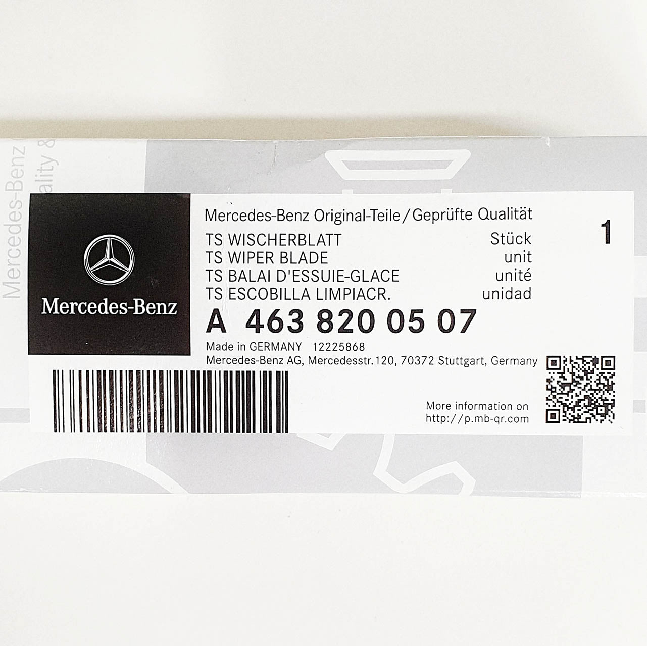 Genuine Mercedes-Benz G Class Front Wiper Blades For 463 Models