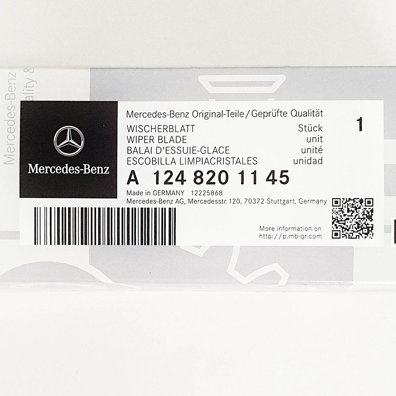 Genuine Mercedes-Benz C Class E Class CLK Front Wiper Blade W124 W202 C208 A208