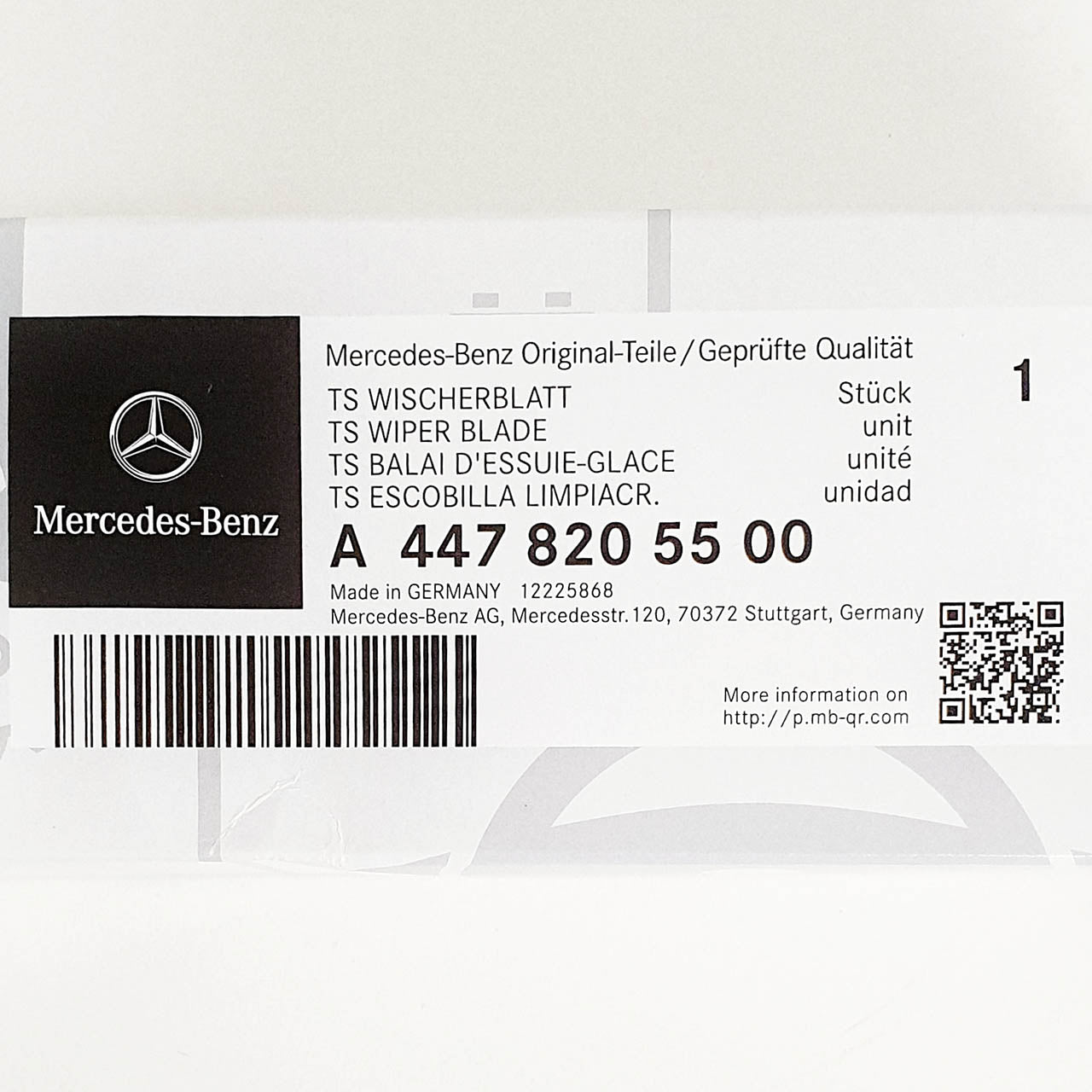 Genuine Mercedes-Benz Vito Front Wiper Blades for 447 models