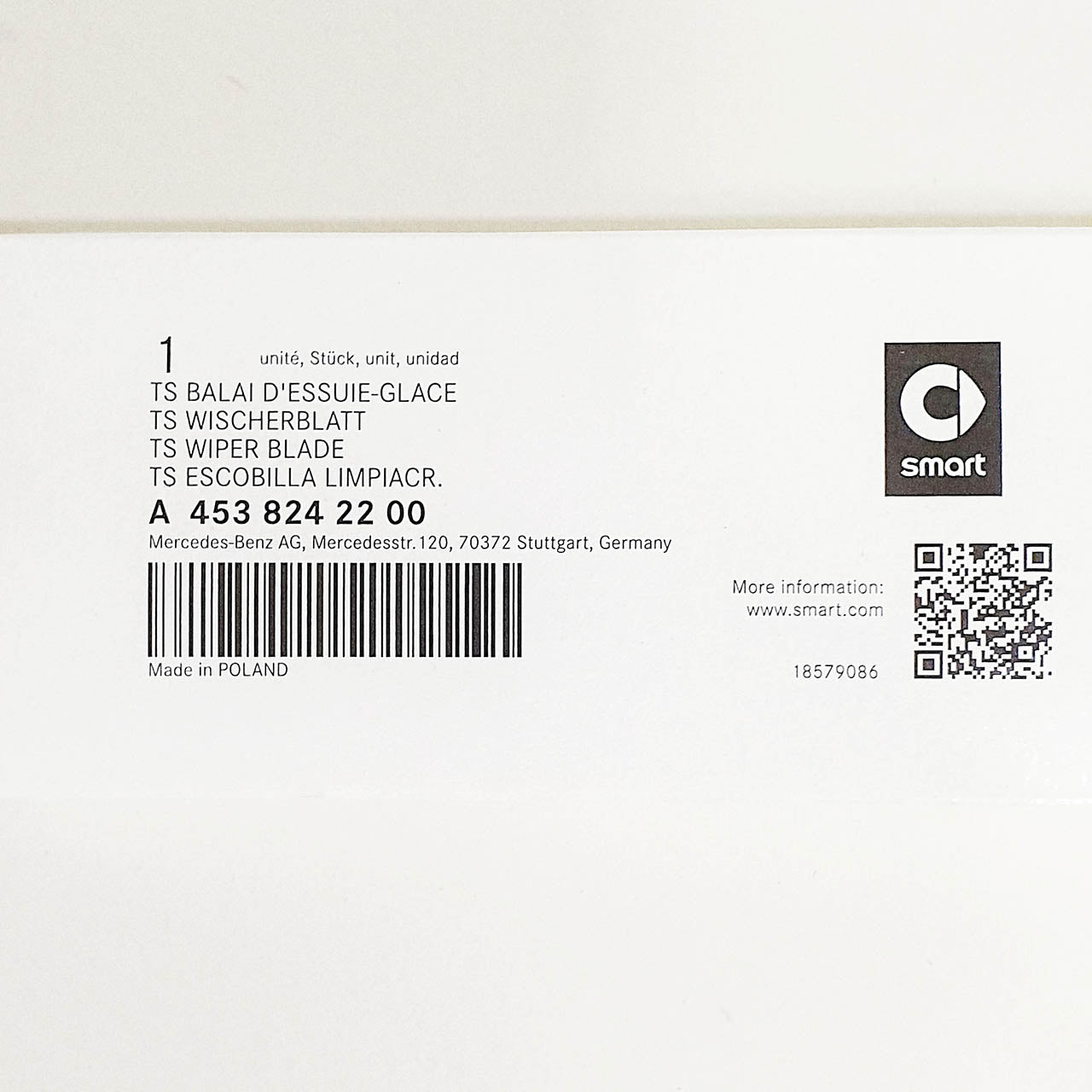 Genuine SMART Front Wiper Blades For 453 Models