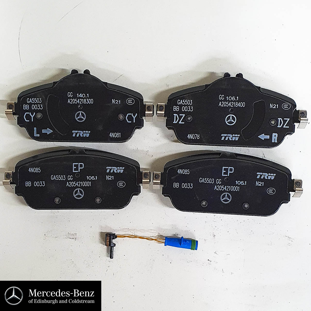 Genuine Mercedes-Benz Front Brake Pads E Class W213 Models, C Class W205 model