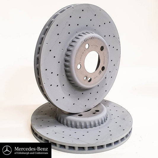 Genuine Mercedes-Benz Compound Front Brake Discs C-Class E-Class With AMG package