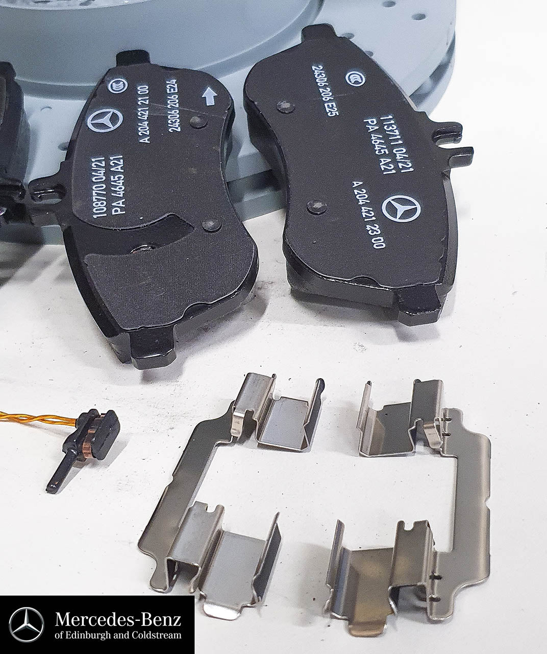 Genuine Mercedes-Benz Front Brake Pads, Discs & Sensor C Class 204 A2044213612