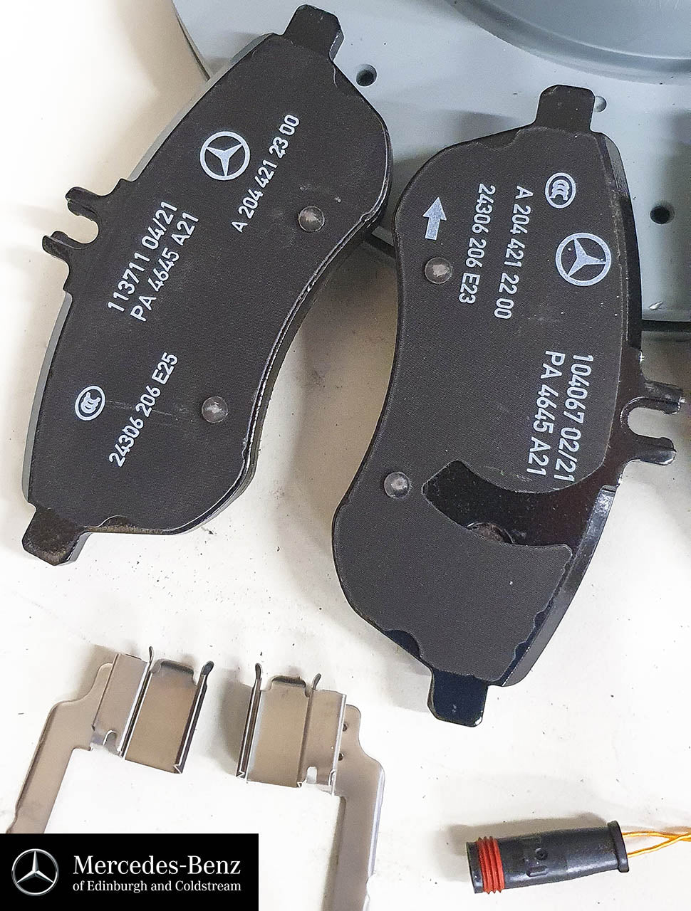 Genuine Mercedes-Benz Front Brake Pads, Discs & Sensor C Class 204 A2044213612