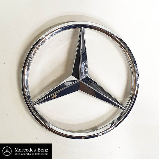 Genuine Mercedes-Benz Silver - Chrome Radiator Grille Star Emblem