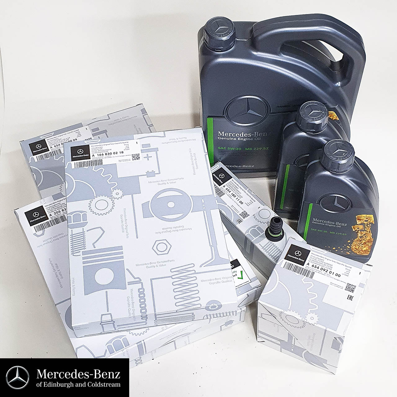 Genuine Mercedes Service Kit E Class W213 OM654 Diesel Engine Oil & Filters - Service Kit