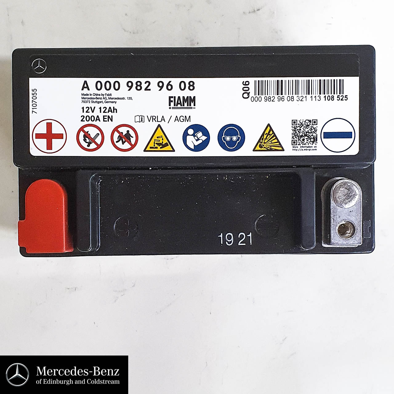 Genuine Mercedes-Benz Auxiliary Battery, Electrical System Battery 12V 12AH