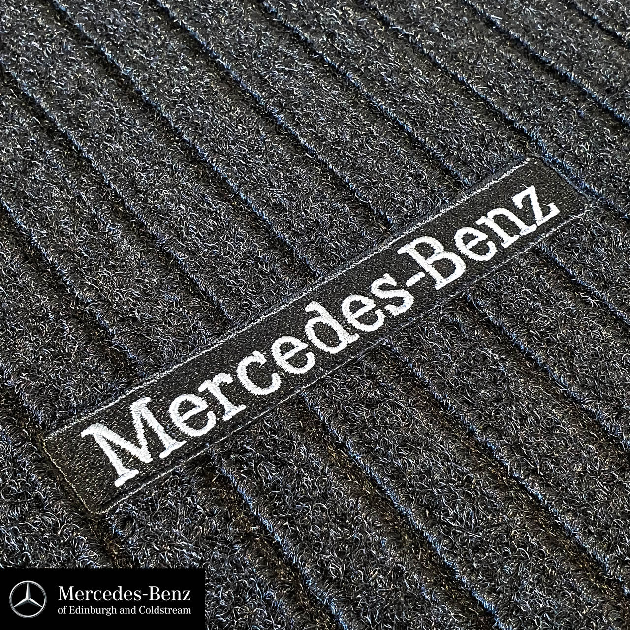 Genuine Mercedes-Benz Black Ribbed Carpet Mats - 2-Piece Front Only A-Class, B-Class, CLA, GLA