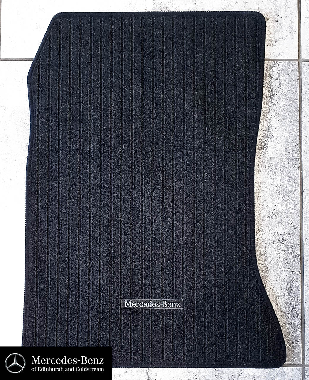 Genuine Mercedes-Benz Black Ribbed Carpet Mats - 2-Piece Front Only A-Class, B-Class, CLA, GLA