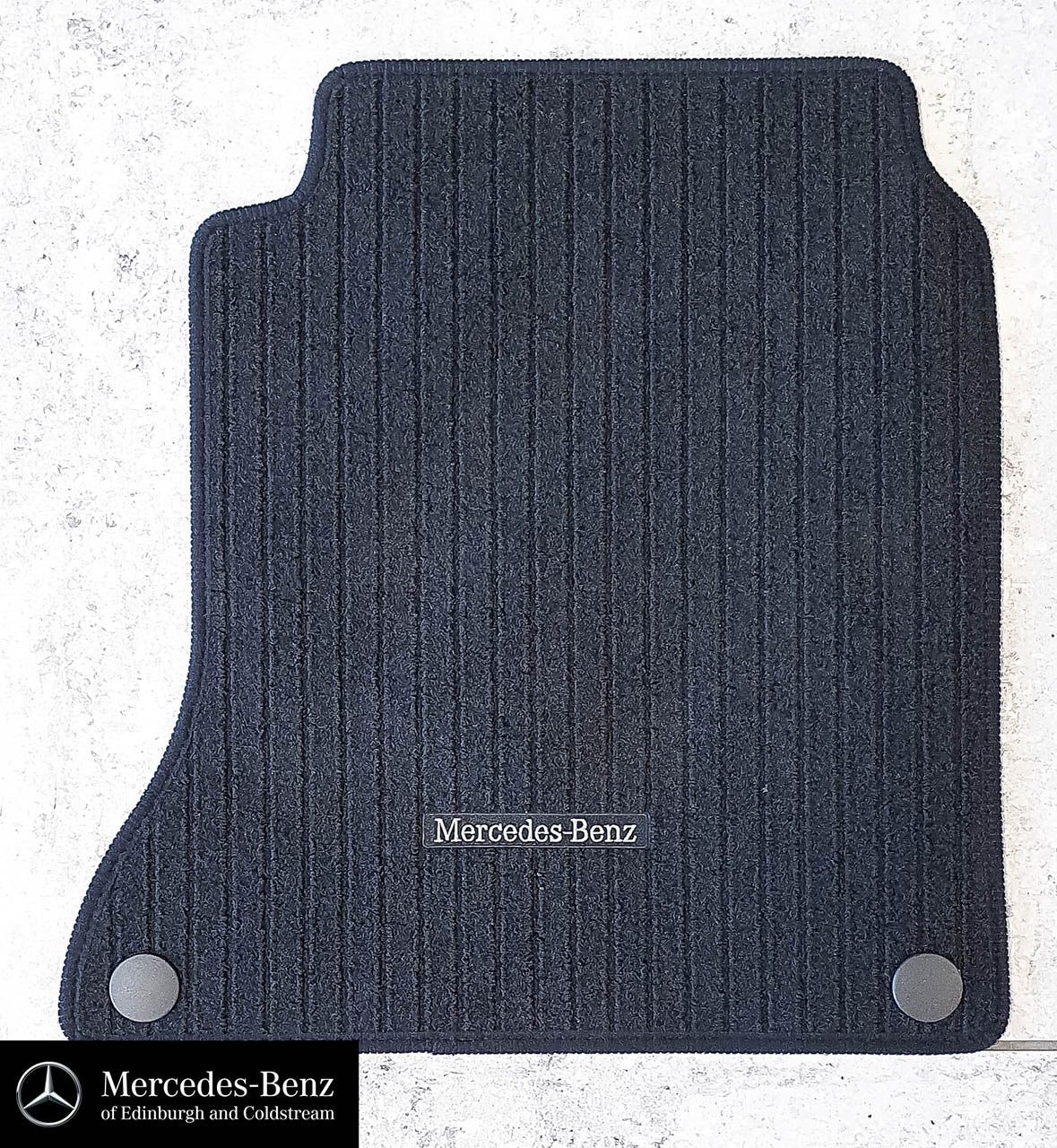 Genuine Mercedes-Benz Black Ribbed Carpet Mats - 2-Piece Front Only A-Class, B-Class, CLA, GLA