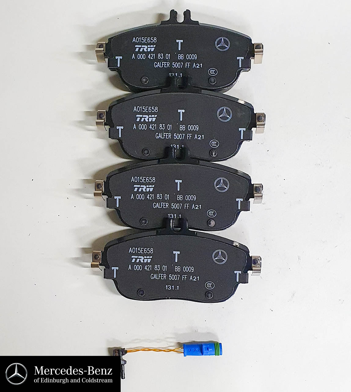 Genuine Mercedes-Benz Front Brake Pads & Sensor A Class, B Class, CLA, GLA