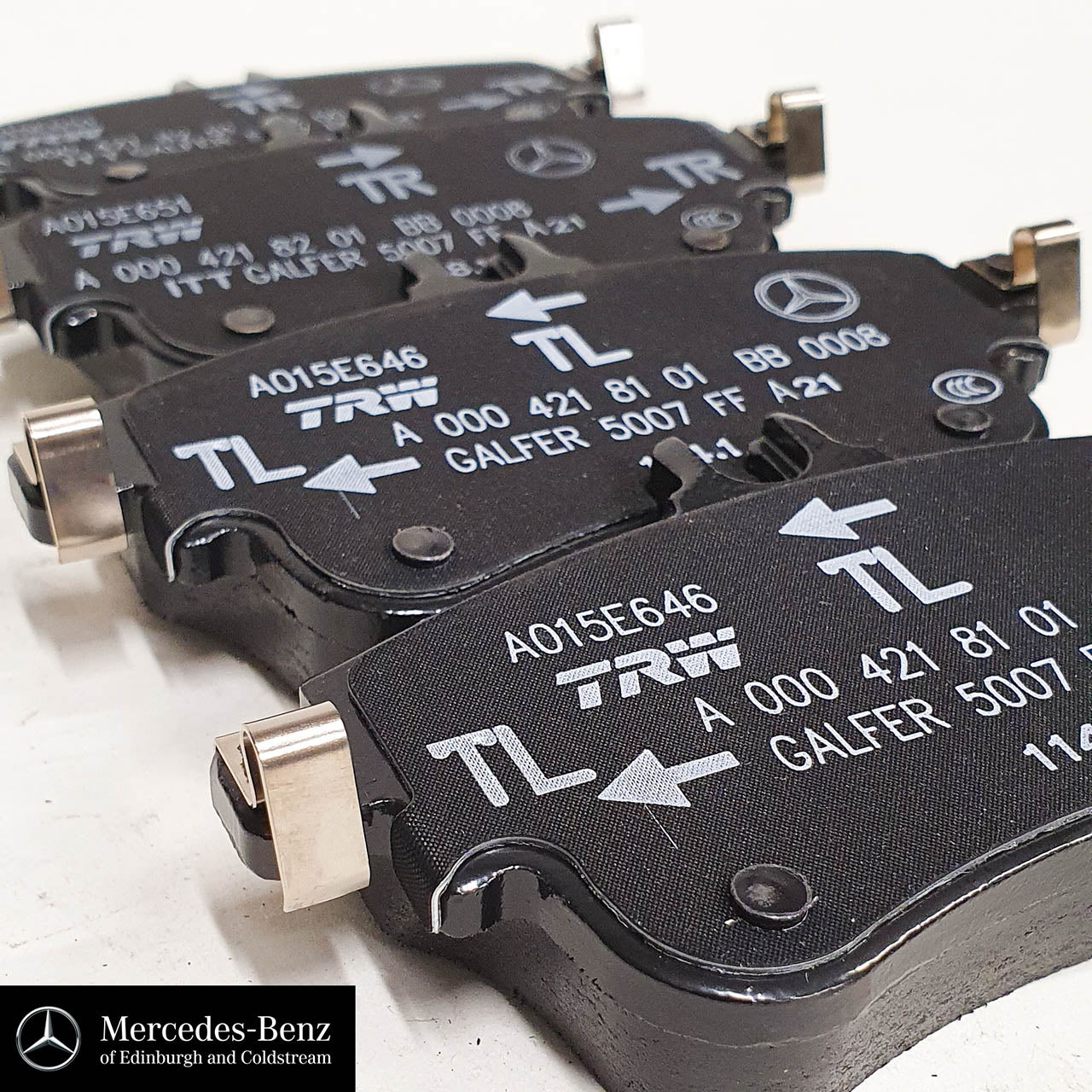 Genuine Mercedes-Benz Front Brake Pads and Sensor A Class W176 B Class W246