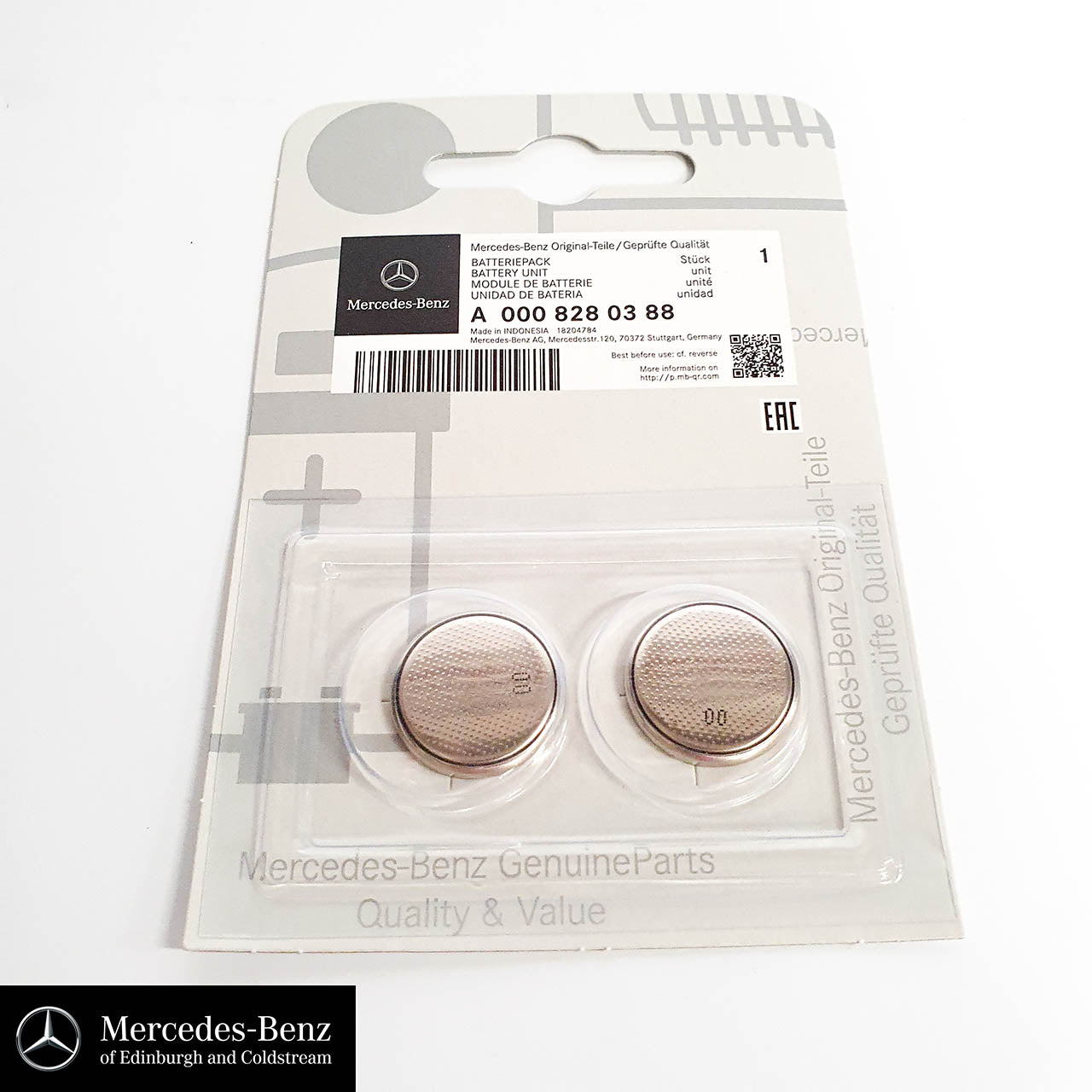 Genuine Mercedes-Benz Key Fob Battery x2