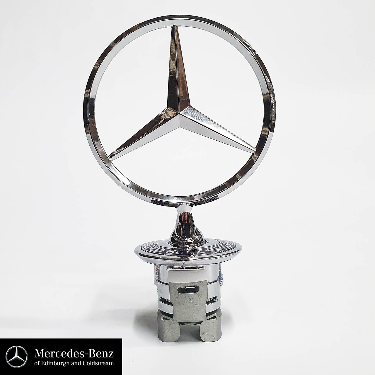 Genuine Mercedes-Benz Raised Bonnet Star - Chrome with laurel crest -