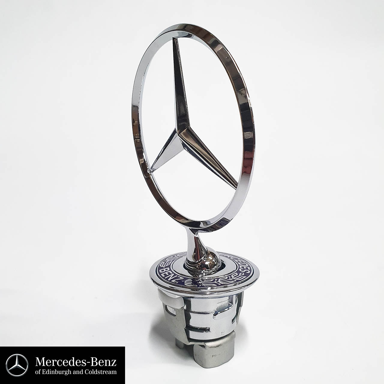 Genuine Mercedes-Benz Raised Bonnet Star - Chrome with laurel crest -