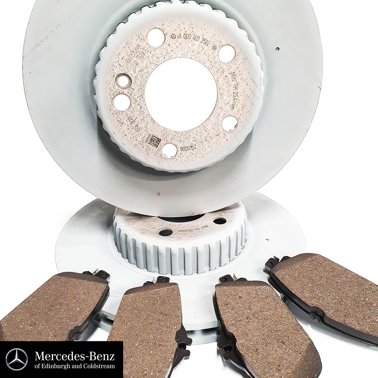 Genuine Mercedes-Benz brake pad & disc set - Front - C Class 205, E Class 213 model series
