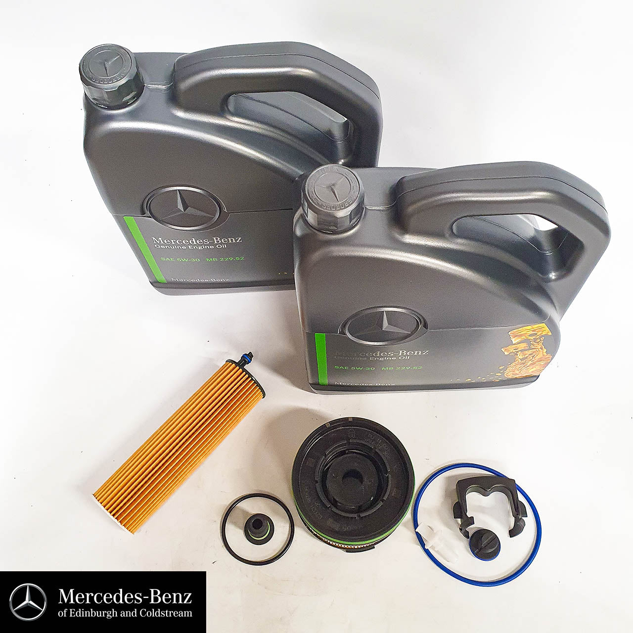Genuine Mercedes-Benz Service Kit CDI Diesel OM654 Engine - Engine Oil & Filter, Fuel Filter, Screw Plug