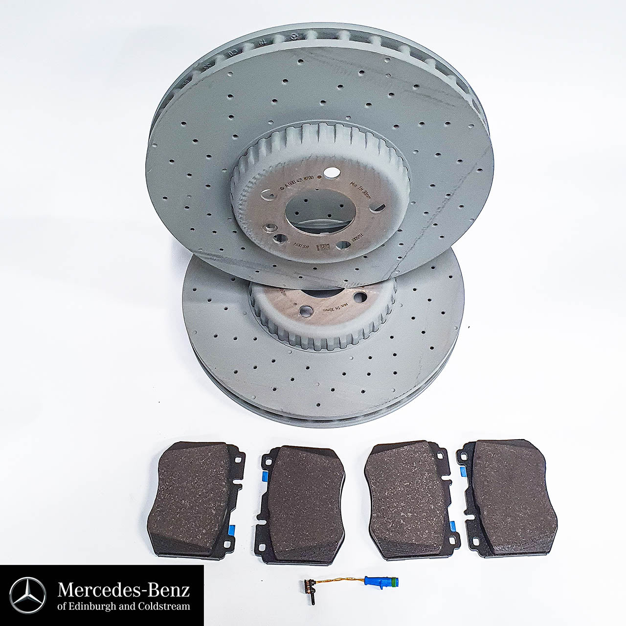 Genuine Mercedes-Benz Brake Pads & Discs With Wear Sensor - FRONT - 205 C-Class