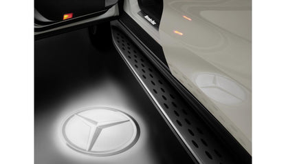 Exit lamp, door lamp, LED logo projector, Mercedes star, 2-piece for left and right door A2138204503