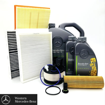 Genuine Mercedes Service Kit E Class W213 OM654 Diesel Engine Oil & Filters - Service Kit