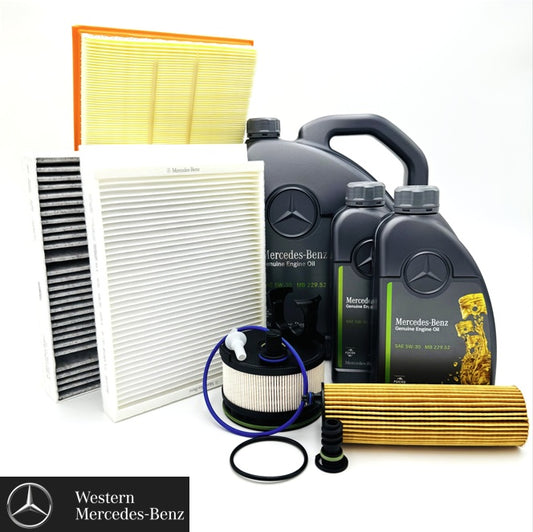 Genuine Mercedes Service Kit E Class W213 OM654 Diesel Engine Oil & Filters - Service Kit