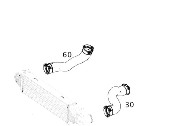 Charge air hose OM651 diesel engine