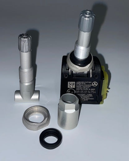 Genuine Mercedes-Benz Tyre Pressure Sensor & Tyre valve with Metal Cap