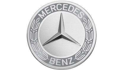 Genuine Mercedes-Benz Wheel Trim Cover - Hub Cap Star With Laurel Wreath, Classic Design - Grey