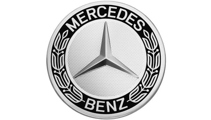 Genuine Mercedes-Benz Wheel Trim Cover - Hub Cap Star With Laurel Wreath, Classic Design - Black