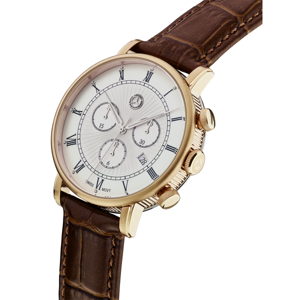 Classic Retro Gold chronograph watch for men