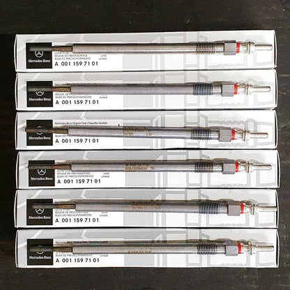 Genuine Mercedes-Benz OM642 V6 Diesel Glow Plugs - Set of 6