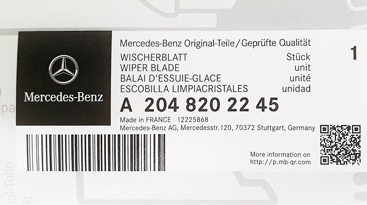 Genuine Mercedes-Benz C Class Rear Wiper Blade 204 models