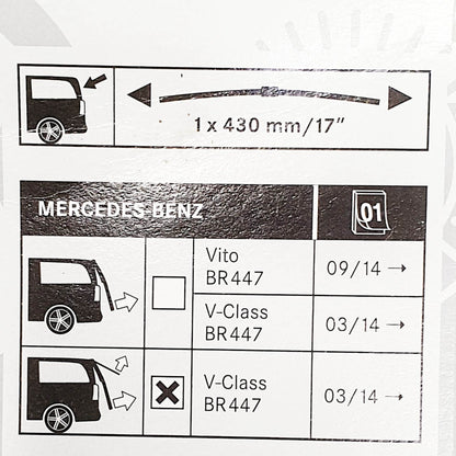 Genuine Mercedes-Benz V Class Rear Wiper Blade For 447 Models
